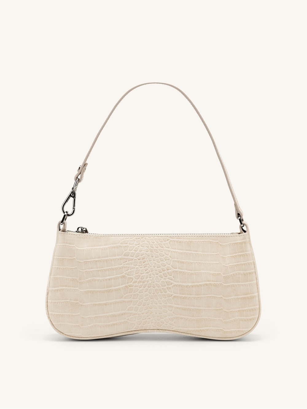 JE PEI Eva Shoulder Handbag - Ivory Croc